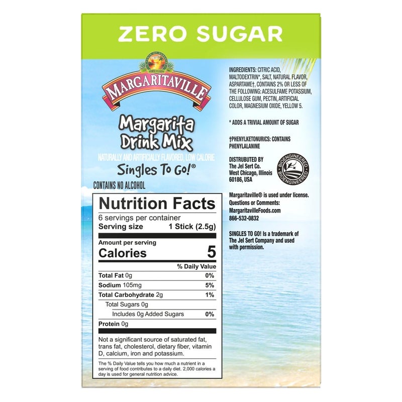 SINGLES TO GO! Margaritaville Singles to Go Drink Mix Variety - 3 Flavors, 2 Boxes Each, Pina Colada, Strawberry Daquiri and Margarita, 12 Packets Each Flavor - Image 5
